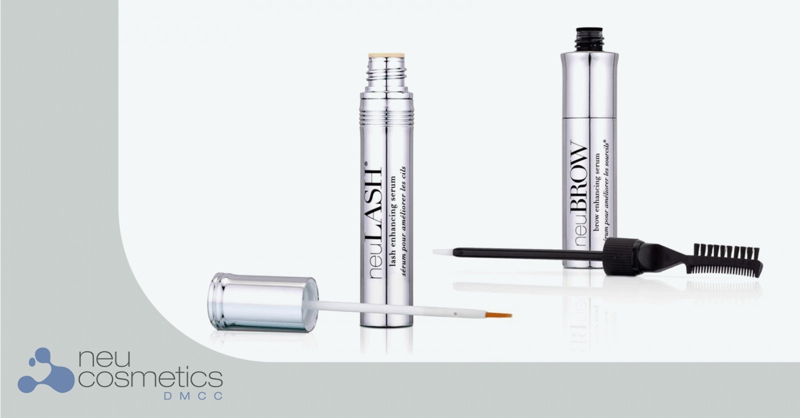 neuBROW and nueLASH Enhancing Serums promote fuller, healthier-looking brows and lashes.